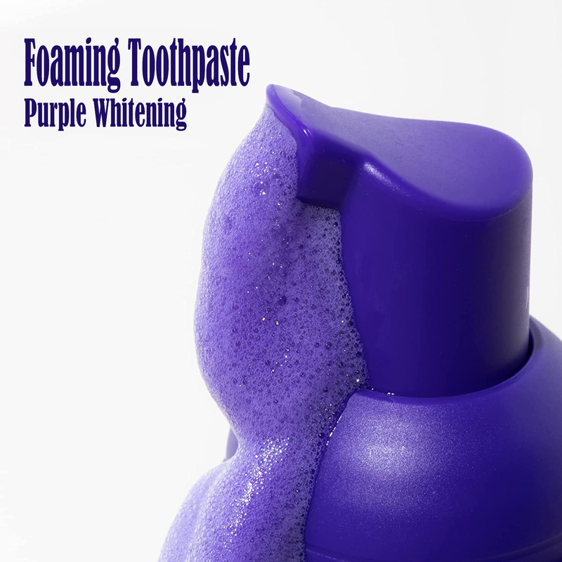 I denti orali di cura del ODM che imbiancano la polvere V34 colorano il dentifricio in pasta di Purple White Foaming del correttore