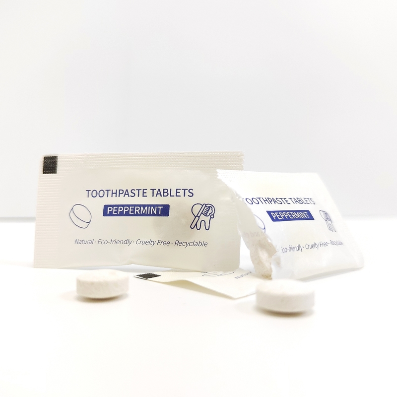 Denti di dimensione di viaggio dell'hotel che imbiancano la menta organica della pillola del colluttorio del dispositivo di rimozione del cattivo respiro del dentifricio in pasta solido delle compresse