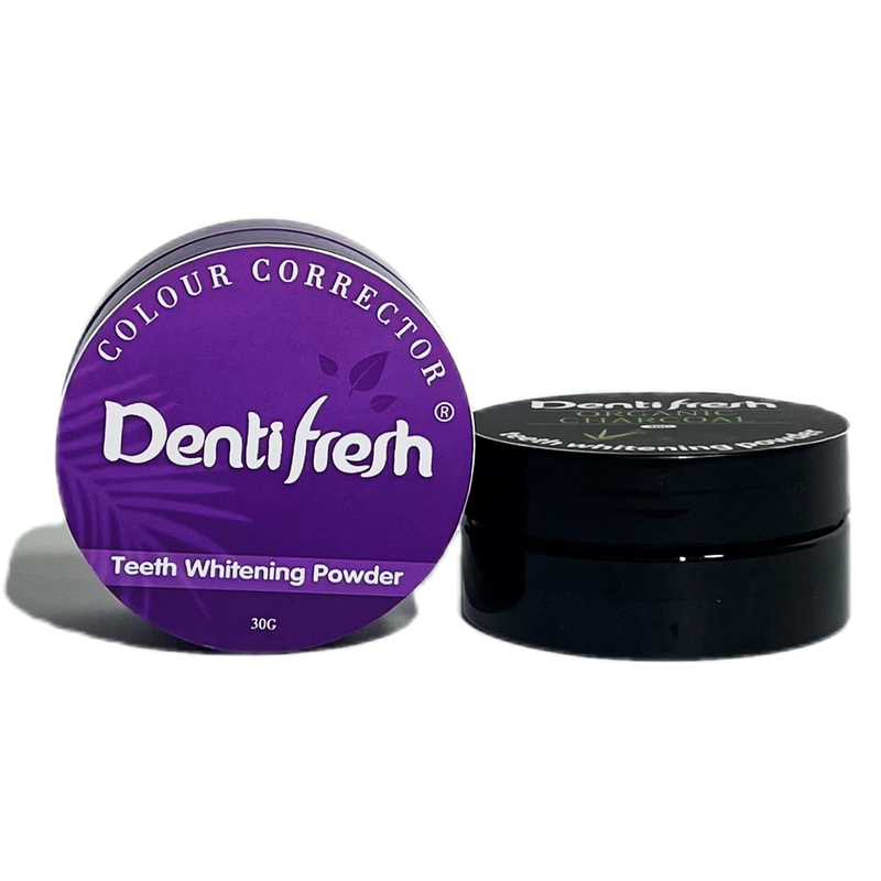 Correttiva del colore istantanea DentiTonico dentale viola fresco Polvere sbiancante dentale, 30G, menta fresca