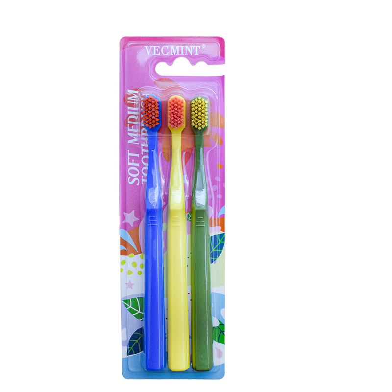 Ingrosso Personalizzazione Viaggi per adulti Casa Hotel Plastico Soft Bristle Spazzolino per uso domestico In Blister Card