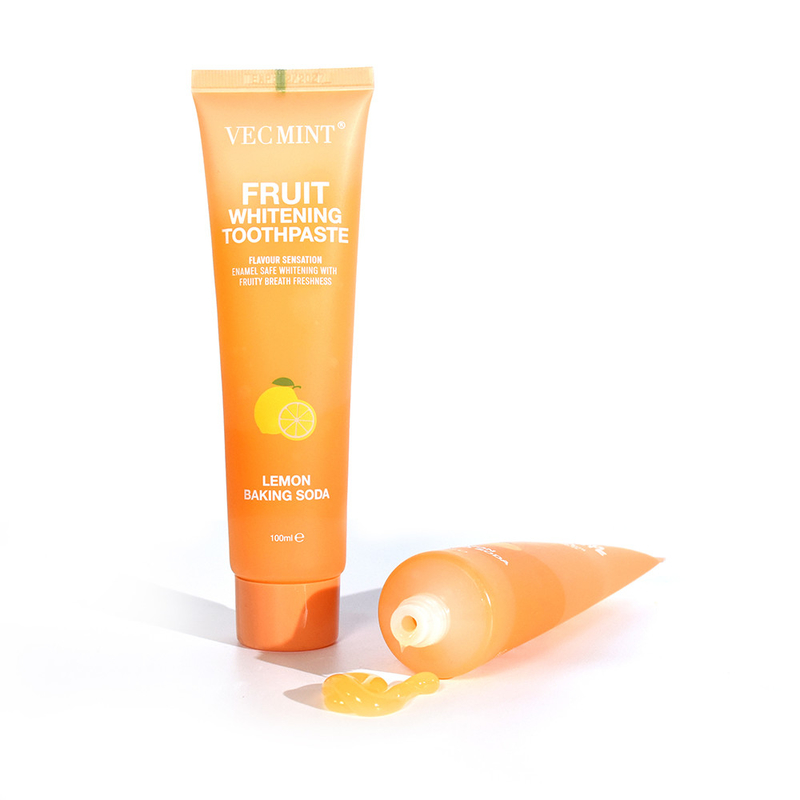 VECMINT frutta sbiancante dentifricio 100g fragola anguria uva limone per denti sani fabbrica vendita a caldo consegna diretta
