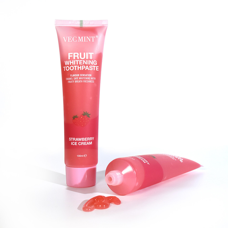 VECMINT frutta sbiancante dentifricio 100g fragola anguria uva limone per denti sani fabbrica vendita a caldo consegna diretta