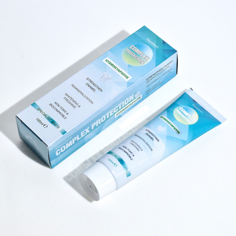 DENTIFRESH 100 g di dentifricio a base di idrossiapatite, dentifricio a sapore di menta, dentifricio per adulti, dentifricio con logo personalizzato