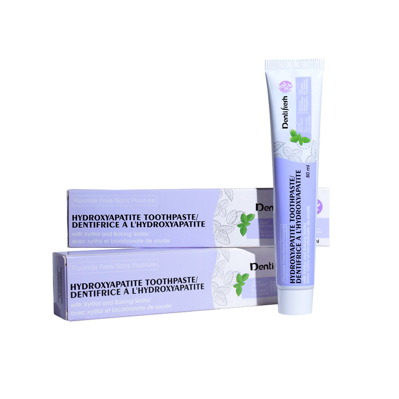 Fluoruro di dentifricio - dentifricio gratuito, 80 ml - Formula di idrossiapatite con xilitolo e bicarbonato di sodio per la salute orale
