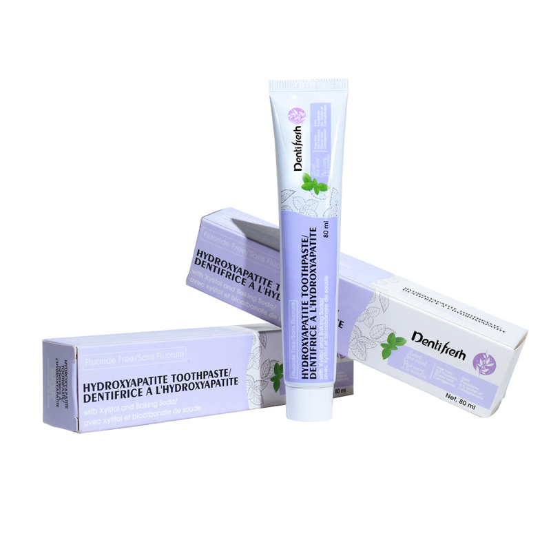 Fluoruro di dentifricio - dentifricio gratuito, 80 ml - Formula di idrossiapatite con xilitolo e bicarbonato di sodio per la salute orale