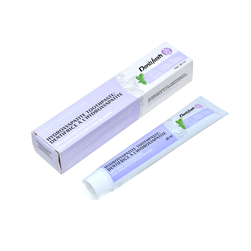 Fluoruro di dentifricio - dentifricio gratuito, 80 ml - Formula di idrossiapatite con xilitolo e bicarbonato di sodio per la salute orale