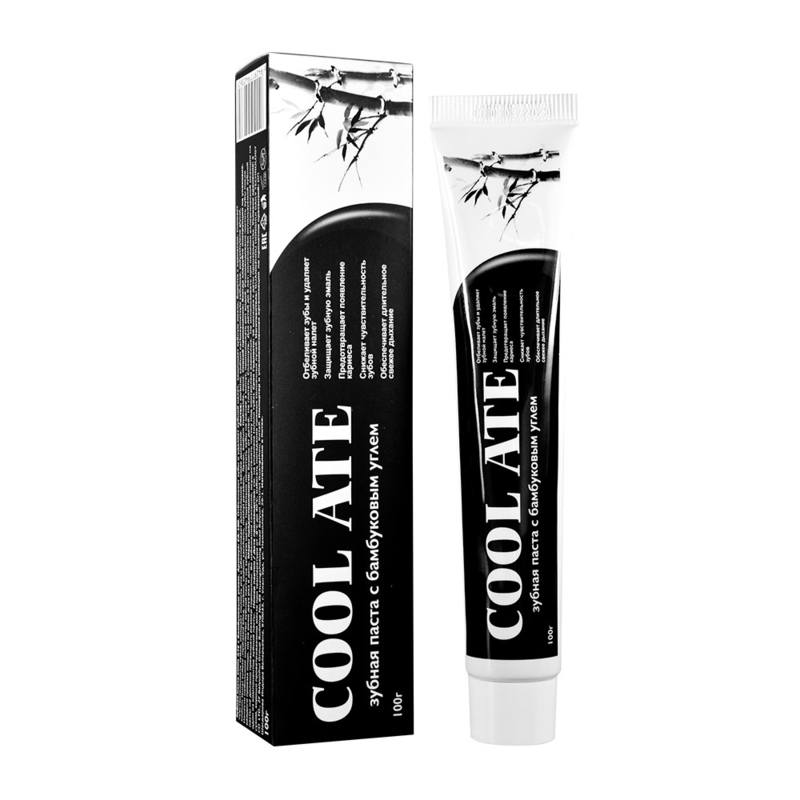 COOL ATE dentifricio - sbiancano i denti e rinfrescano l'alito con carbone di bambù 100g formula di pulizia per la salute orale