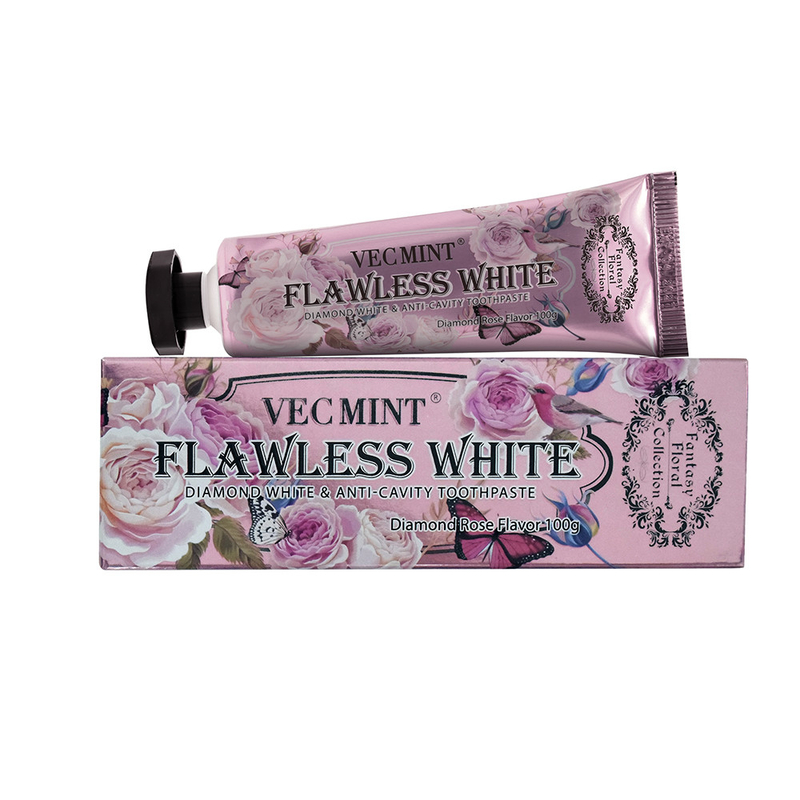 VECMINT rosa dentifricio 100g dentifricio per denti sani collezione floreale di lusso vendita calda fabbrica consegna diretta
