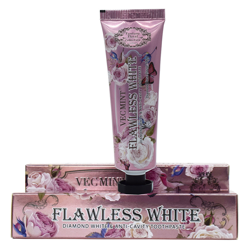 VECMINT rosa dentifricio 100g dentifricio per denti sani collezione floreale di lusso vendita calda fabbrica consegna diretta