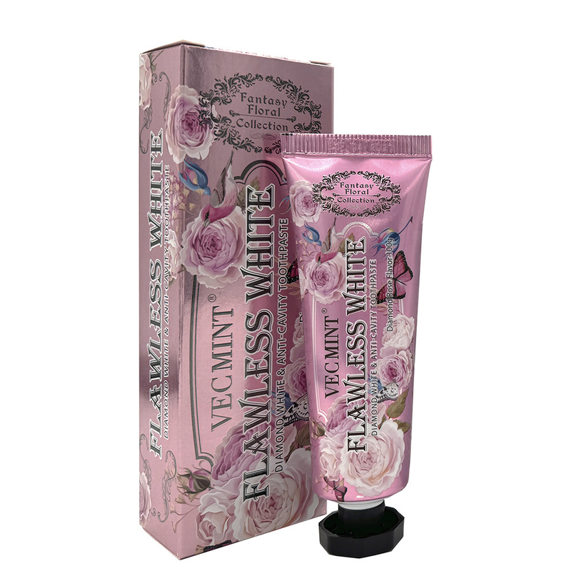 VECMINT rosa dentifricio 100g dentifricio per denti sani collezione floreale di lusso vendita calda fabbrica consegna diretta