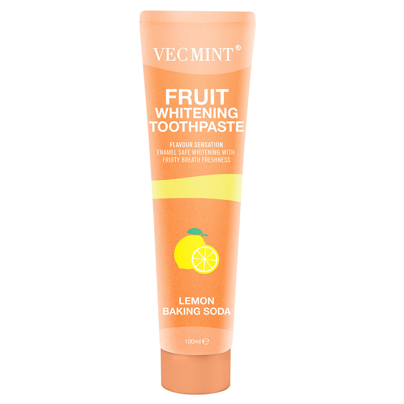 Vecmint 100ml Frutta - Set di dentifrici sbiancanti aromatizzati - 4 deliziosi sapori, smalto - sbiancante sicuro e freschezza fruttata