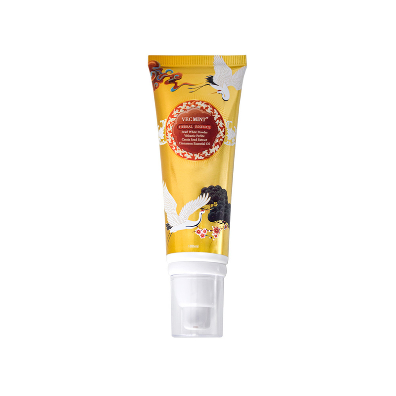 VECMINT dentifricio 100 ml- Perla - Formula di sbiancamento per infusione con estratti di radice di Coptis e Camellia Sinensis