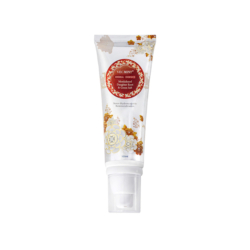 VECMINT Nano - dentifricio all'acido ialuronico - formula a base di erbe con cappuccio di monaco, radice di figlia e sale verde 100 ml