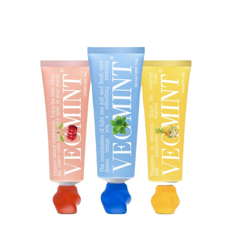 VECMINT Torta di ciliegie Pasta dentale aromatizzata con ingredienti naturali e biologici, deliziosa esperienza orale lattiero-casearia