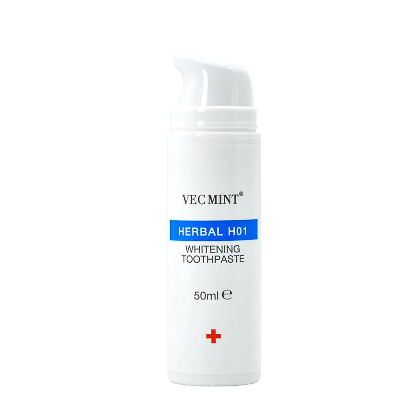 VECMINT Erba H01 Crema dentale sbiancante 50 ml Formula a base di erbe per denti Sbiancamento intelligente Estratto di erbe intelligente rinnovamento della bellezza