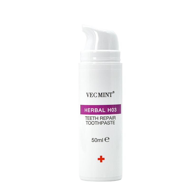 VECMINT Herbal H02 Crema dentale anti-sensibile - 50 ml, formula lenitiva per denti sensibili