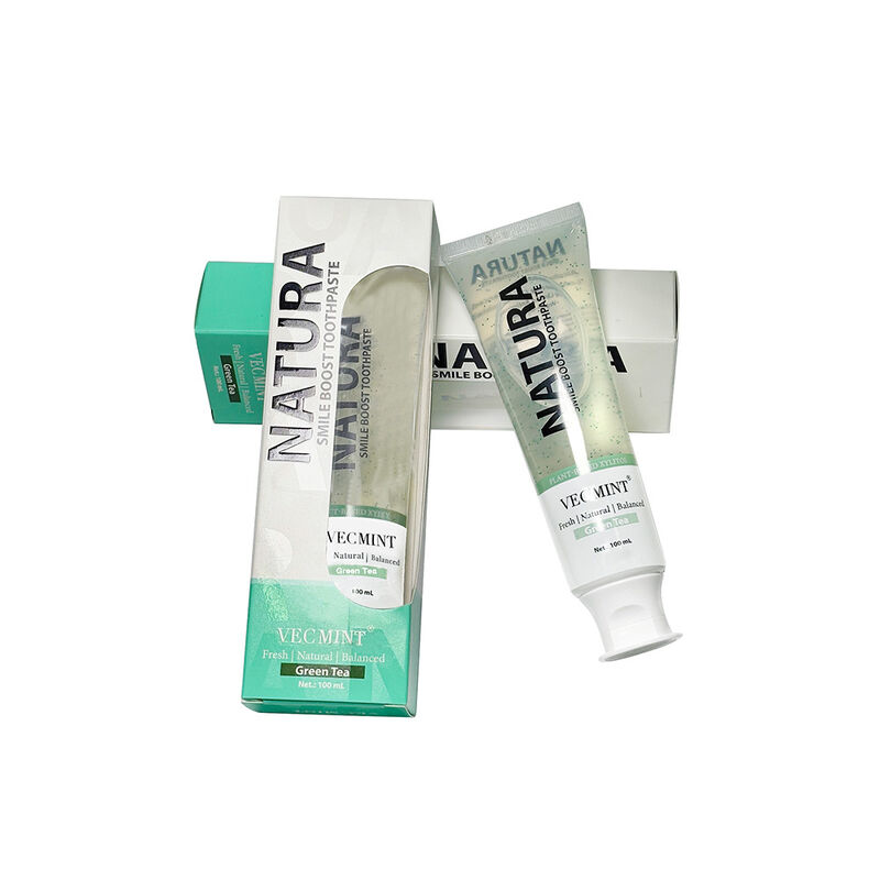 NATURA VECMINT Smiling Boost dentifricio - Sapore di tè verde naturale a base vegetale Fresco e bilanciato Pasta per la cura orale 100 ml