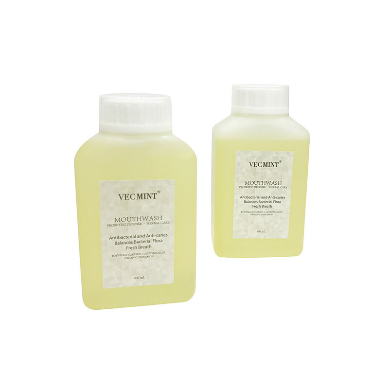 VECMINT Probiotico Difesa Acqua bocca a base di erbe - Antibatterico Anti-cavità Risciacquo orale (Bilancia la flora batterica e respiro fresco) 500 ml all'ingrosso