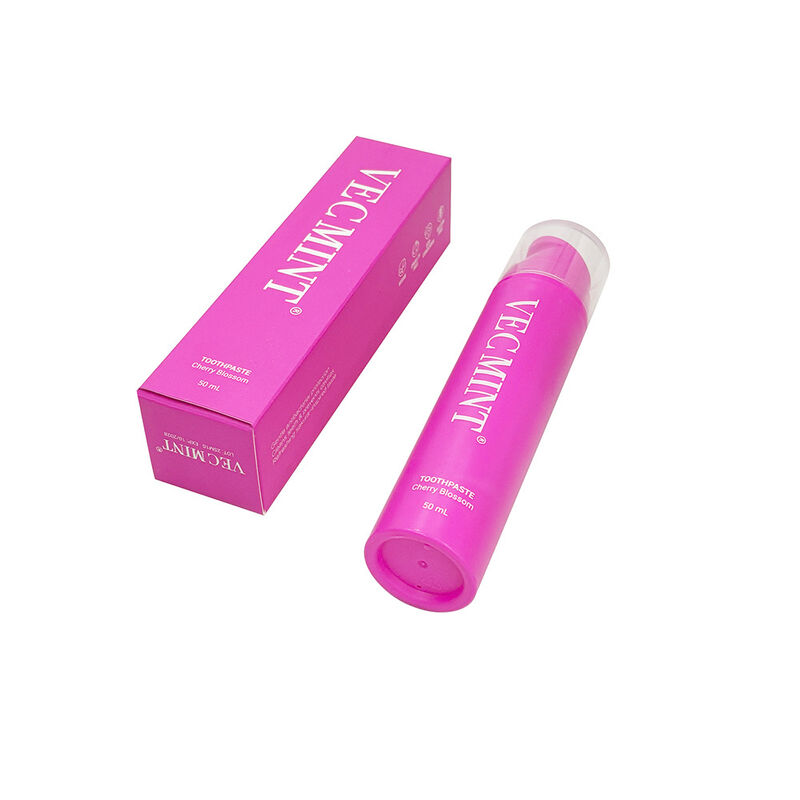 VECMINT Cherry Blossom dentifricio 50 ml - Pump Bottle Design Paste per la cura orale senza fluoro per denti delicati