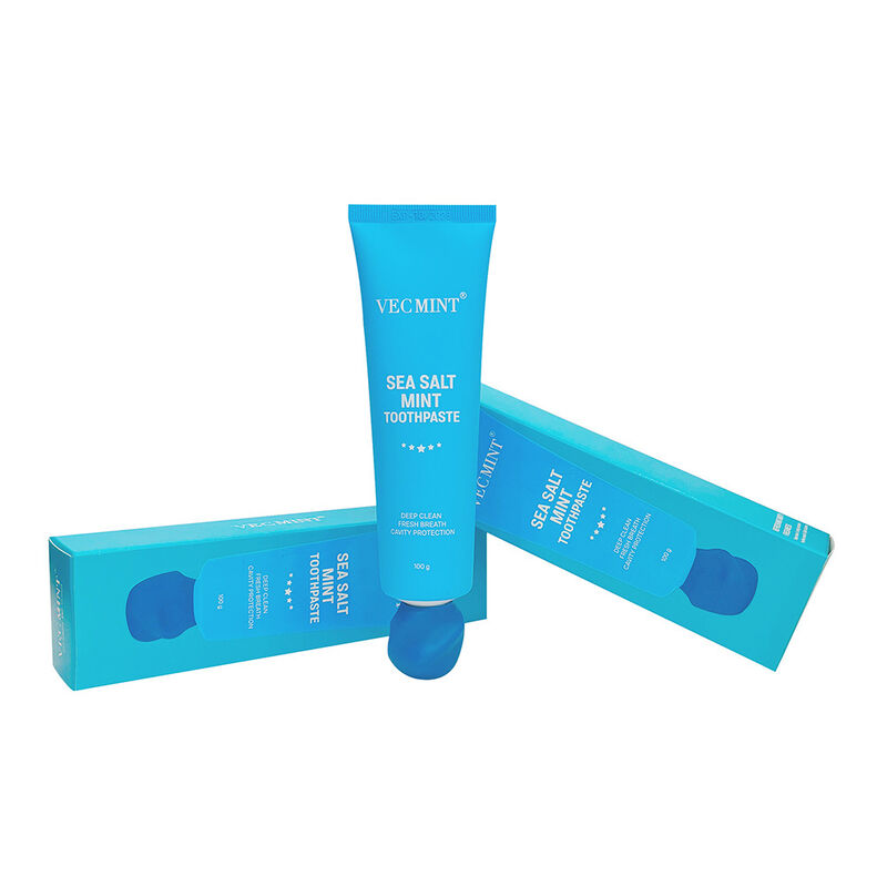 VECMINT 100g Dentifricio Menta Sale Marino - Pulizia Profonda Denti & Igiene Orale Alito Fresco
