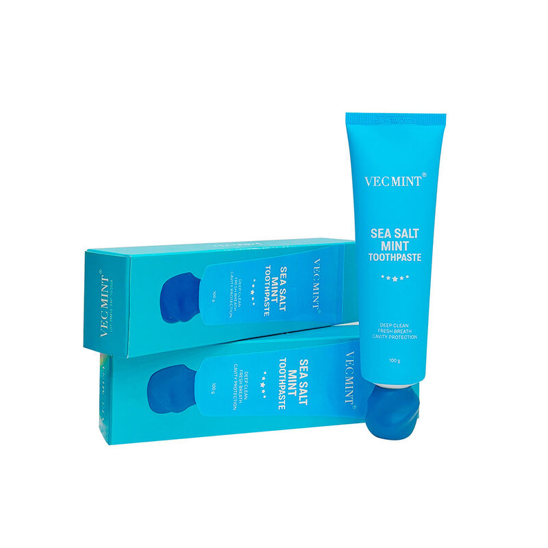 VECMINT 100g Dentifricio Menta Sale Marino - Pulizia Profonda Denti & Igiene Orale Alito Fresco