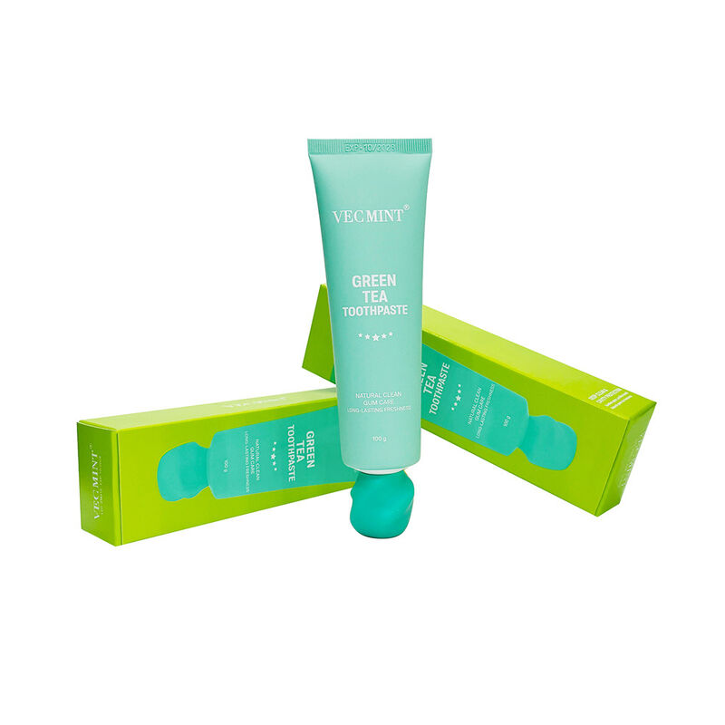 Pasta per denti a base di tè verde fresco e duraturo tutto il giorno VECMINT - 100% ingredienti naturali, cura orale pulita e naturale (100g)