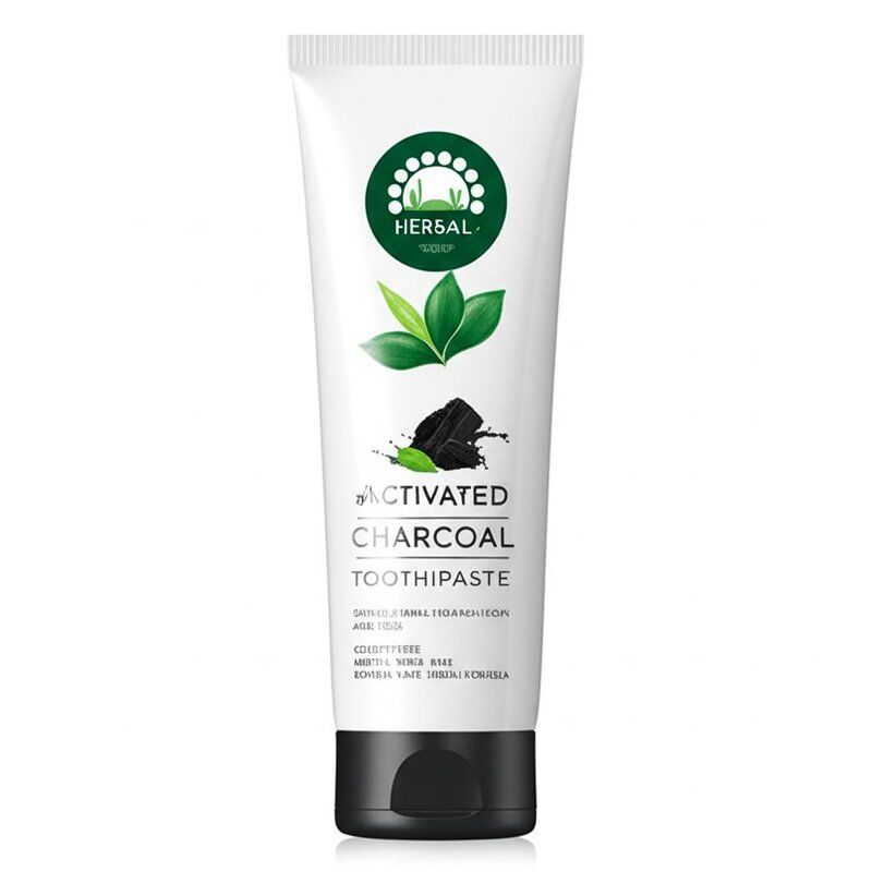 Dentifricio al carbone attivo alle erbe adatto ad adulti e adolescenti, cruelty-free, sbiancante delicato e cura delle gengive, formula a base di erbe