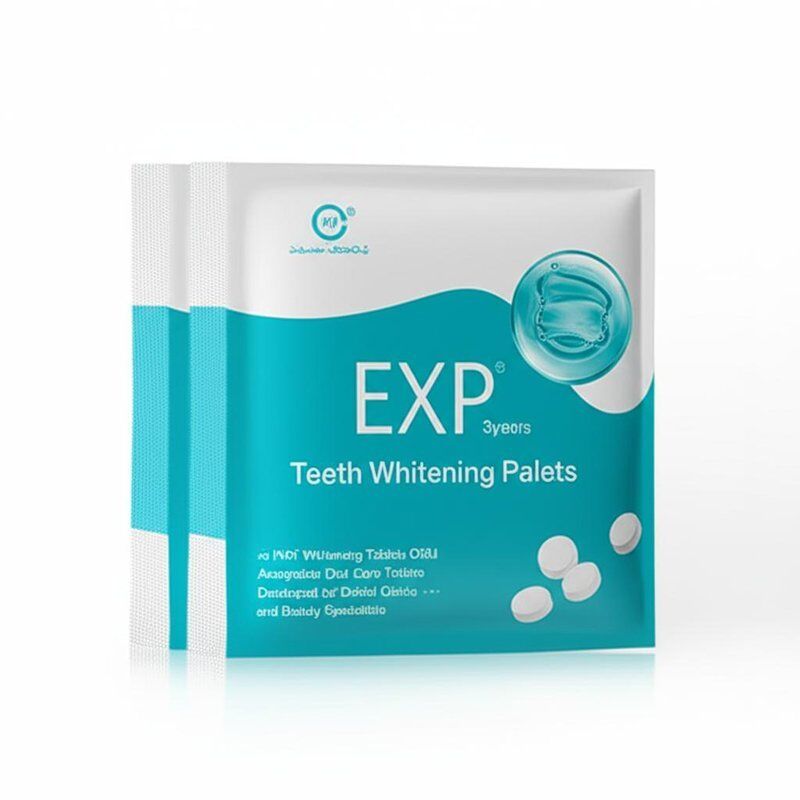 EXP 3 anni Tablette sbiancanti denti OEM private label Acceptabili per la cura orale sviluppate per cliniche odontoiatriche e specialisti di bellezza