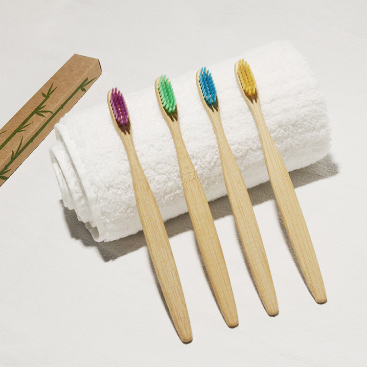 OEM libero di plastica di cura del carbone di verde di bambù variopinto orale dello spazzolino da denti